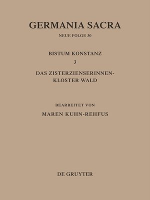 cover image of Die Bistümer der Kirchenprovinz Mainz. Bistum Konstanz 3